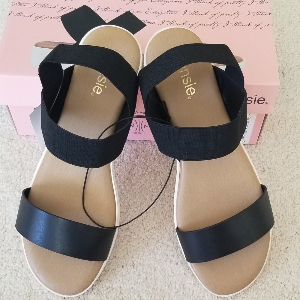 KENSIE Women's Everlee Stretch Strap Sandals - Picture 6 of 7
